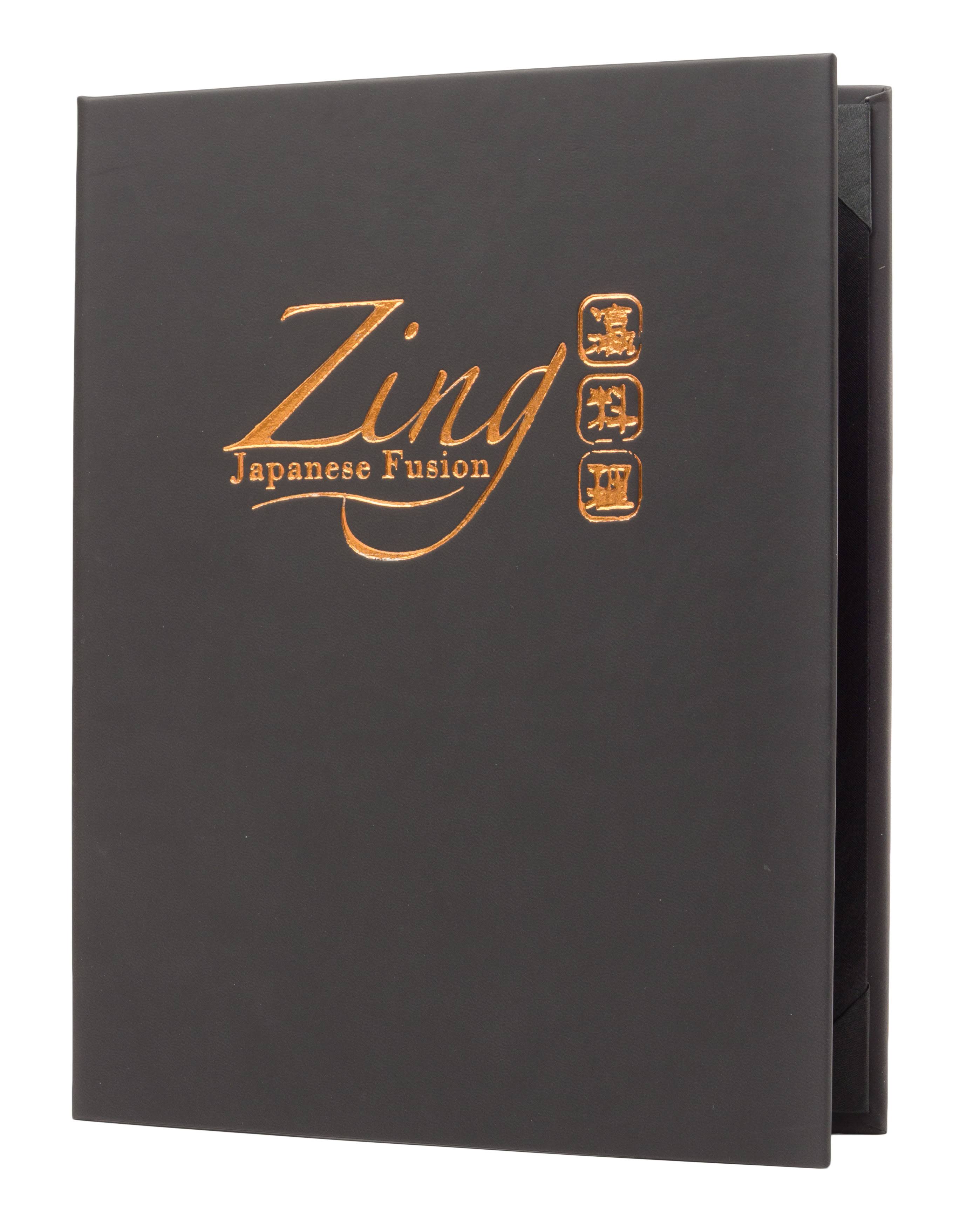 Soft Black Casebound Menu W5940
