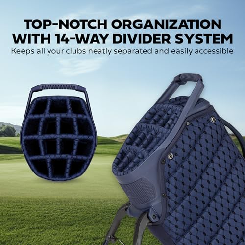 14-Way Golf Stand Bag with Full-Length Pockets and Adjustable Straps M72669