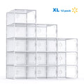 12 Pack Clear Stackable Shoe Storage Box Y8112