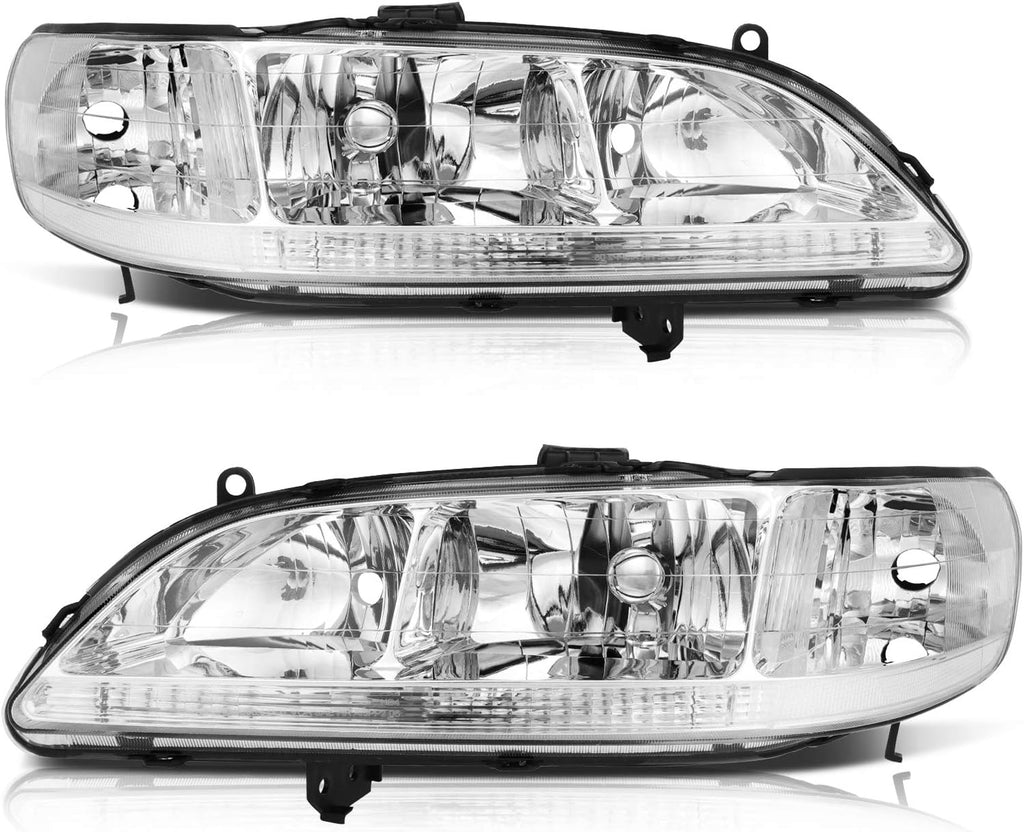 Chrome Housing Clear Lens Headlight Assembly Q611935