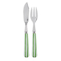 Set of 4 White Stripe Garden Fish Set W344506