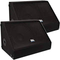 Pair 15x22 Floor Stage Monitors Speakers 700 Watts K90898