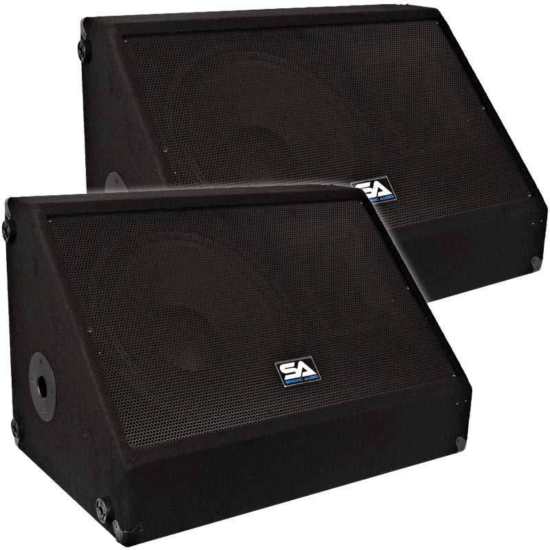 Pair 15x22 Floor Stage Monitors Speakers 700 Watts K90898