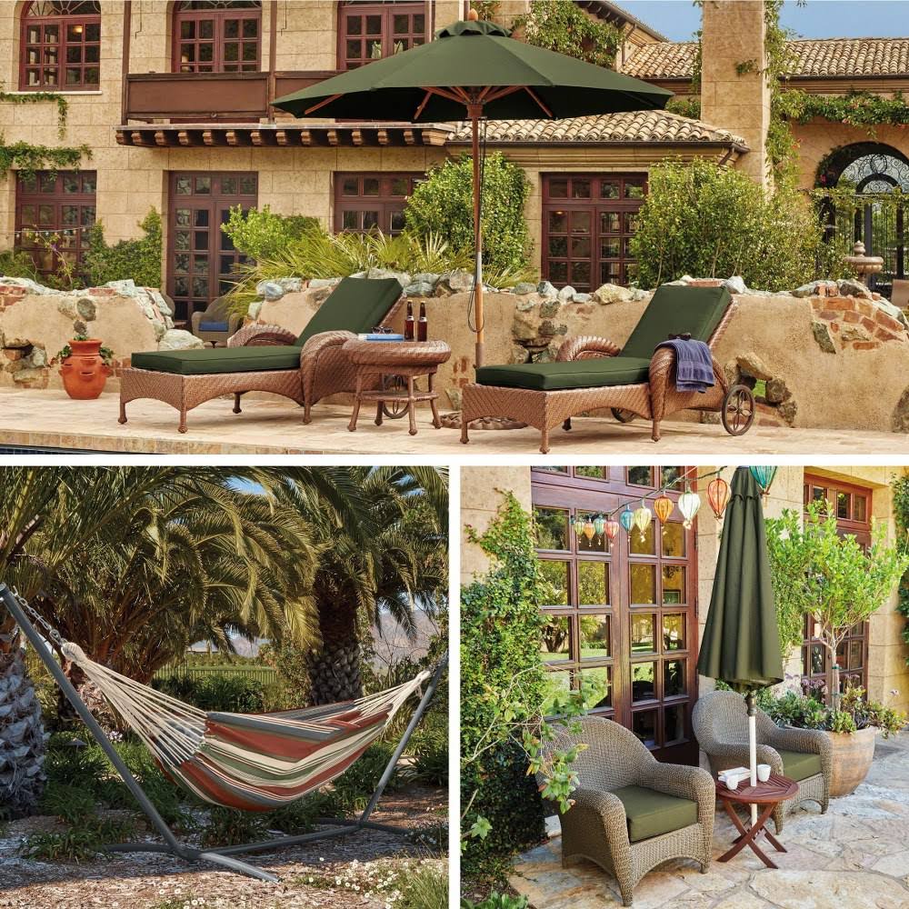 Heather Fern Green Stripe Hammock with Steel Stand Z409