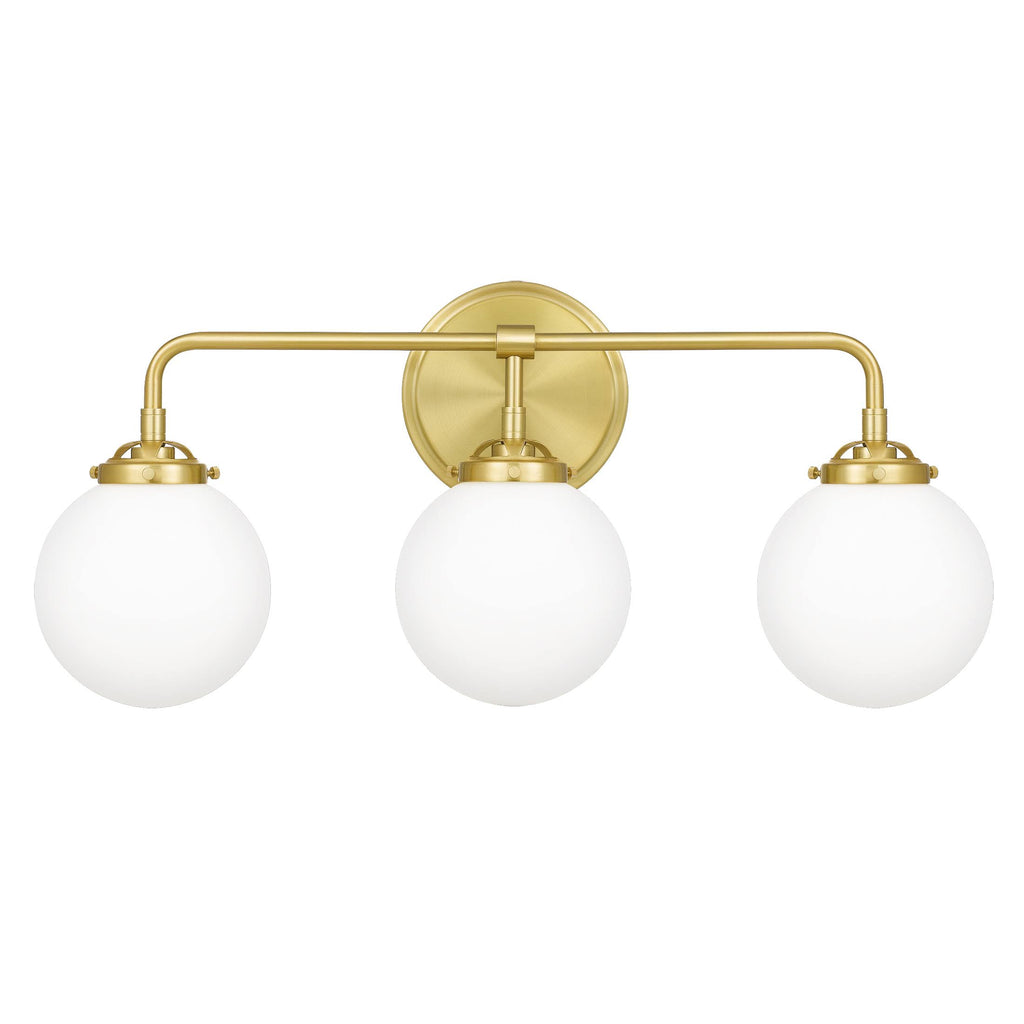3 Light Satin Brass Bath Light P61653