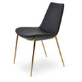 Bronze Gray Fabric Side Chair with Gray Powder Base F4724