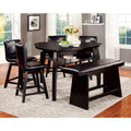 Black Faux Leather 6-Piece Counter Height Dining Set O15592