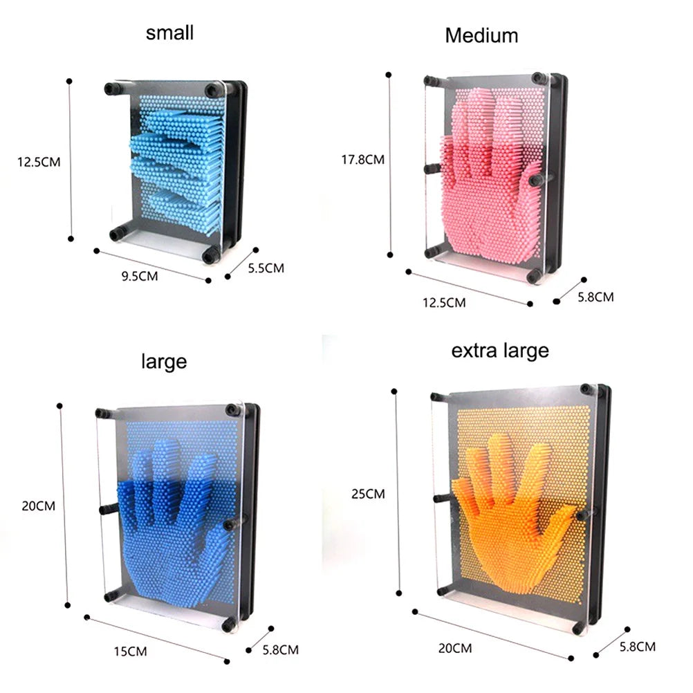 3D Pin Art Sculpture Hand Model Board Desktop Toy E5613