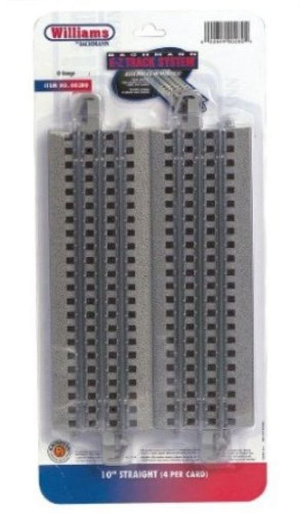 O Gauge E-Z Track 10" Straight Pack-4 Multi-Colored K796513