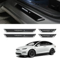 Door Sill Protector with LED Light, 4 Pieces Front/Rear Sill Plate Protector W51315