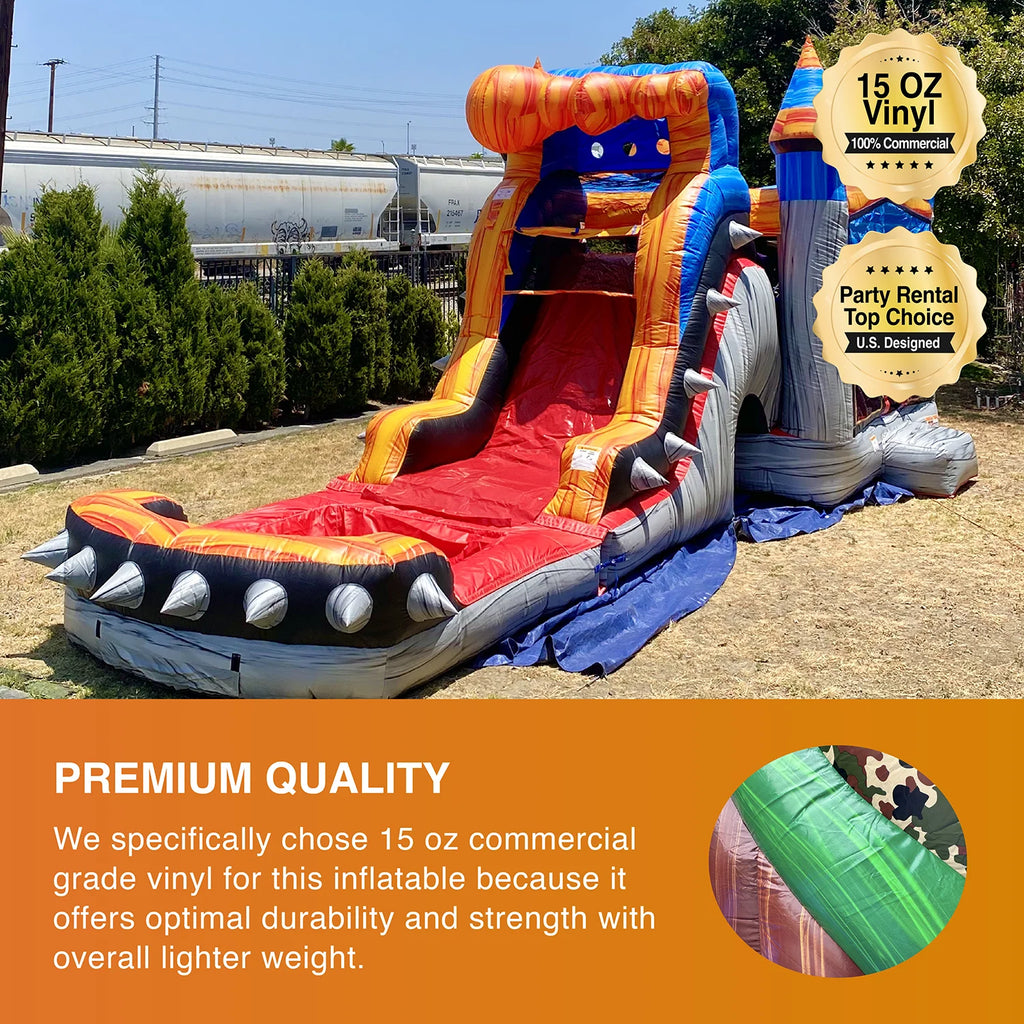 Inflatable Bounce House Water Slide with Splash Pool N786185