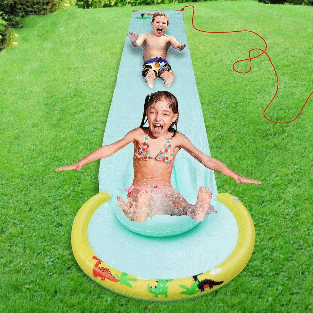 Super Giant Water Slip and Slide 192" x 29" with Body Board and Hose Attachment B448411