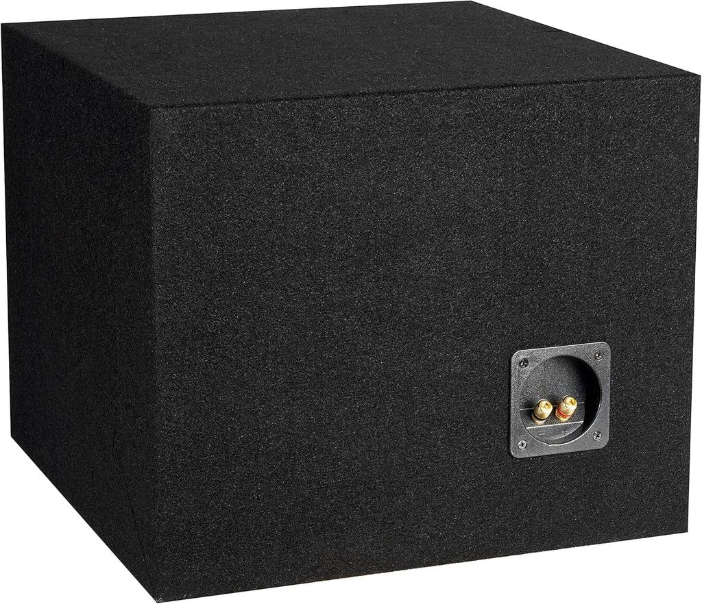 Single 10” Ported MDF Black Carpeted Subwoofer Enclosure, Pack of 2 L500