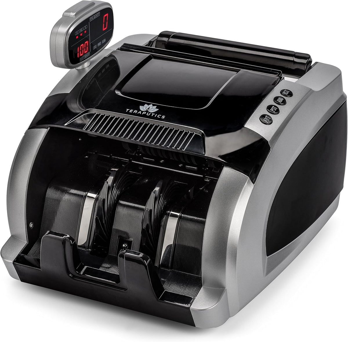 Professional Cash Counting Machine with Fast Count, UV/MG/IR Detection, 1200 Bills Per Minute O41098