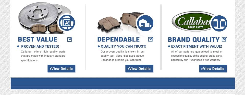 6 Lug Rotors + Ceramic Brake Pads + Clips A20009