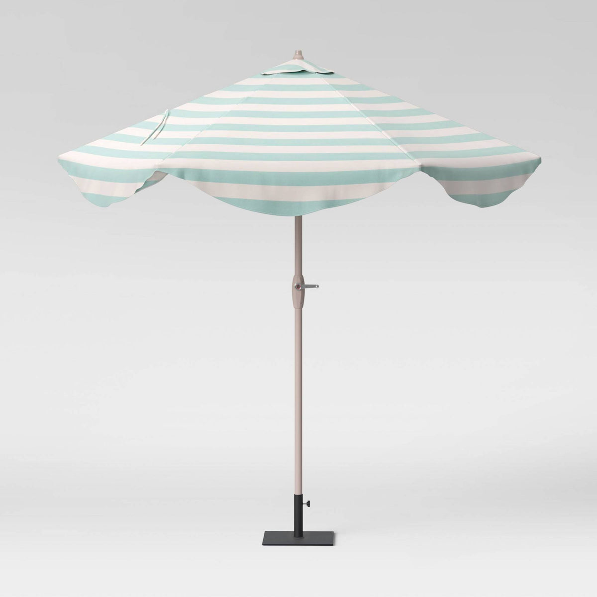 Turquoise Round Scalloped Patio Umbrella M198