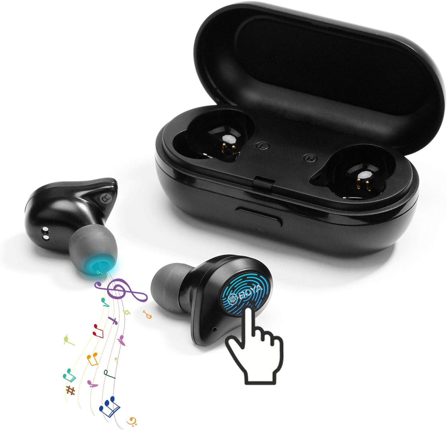 Black Wireless Earbuds Pack of 2 A737