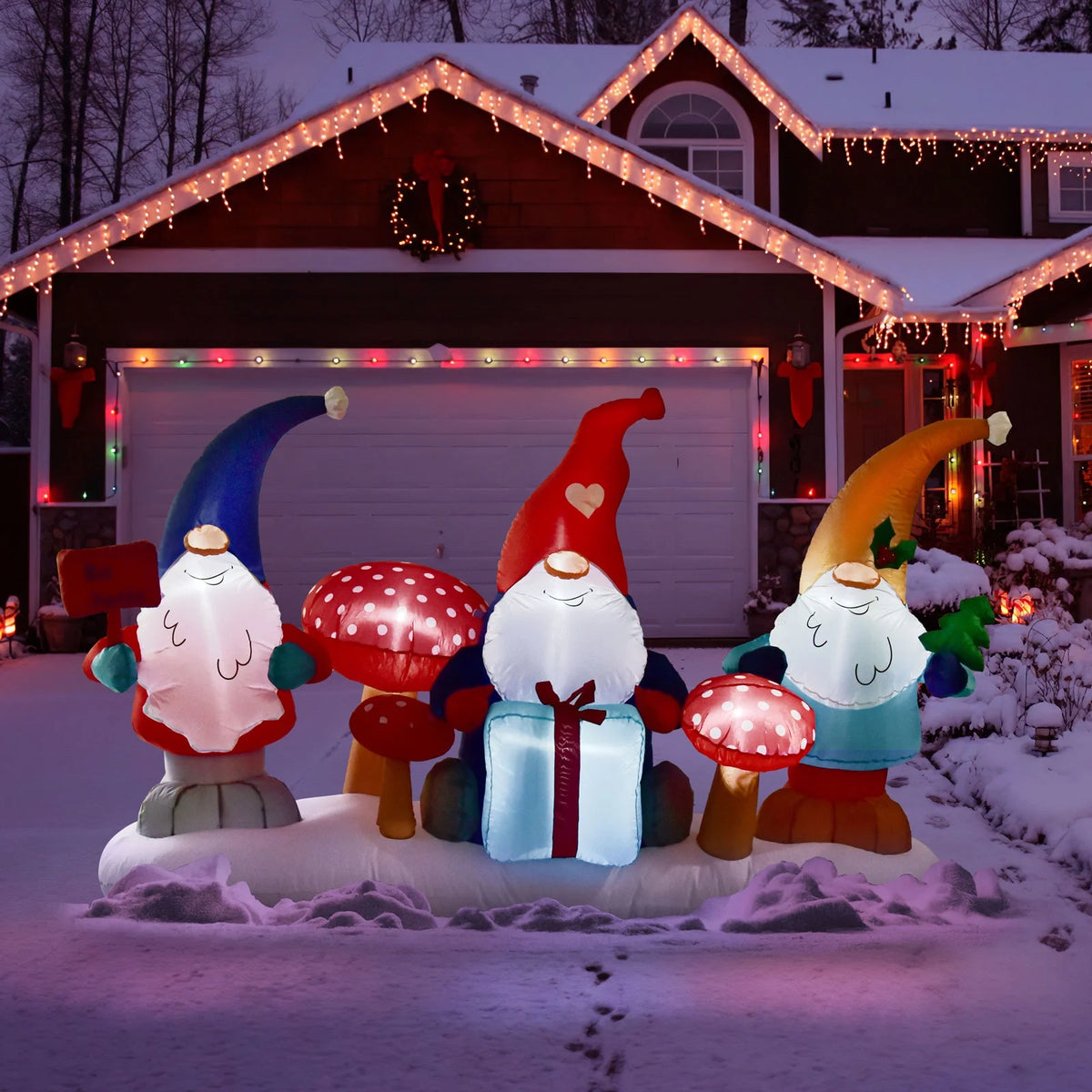 Christmas Inflatable Decorations with LED Lights A393802