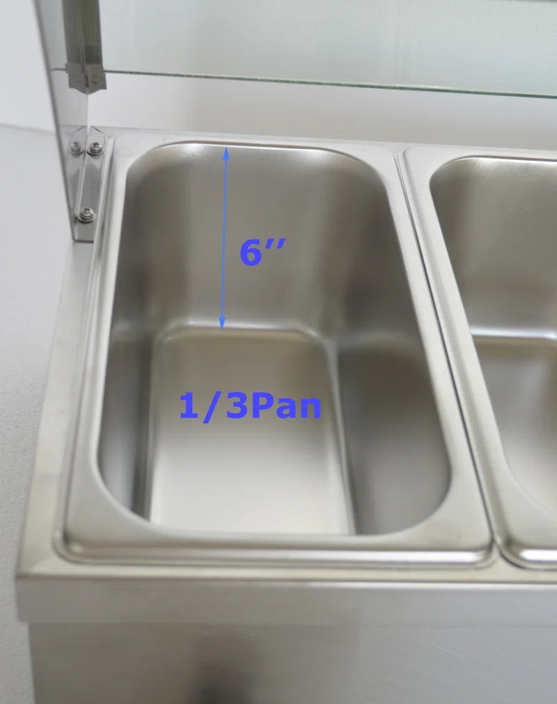 3-Pot Stainless Steel Commercial Food Warmer L1752
