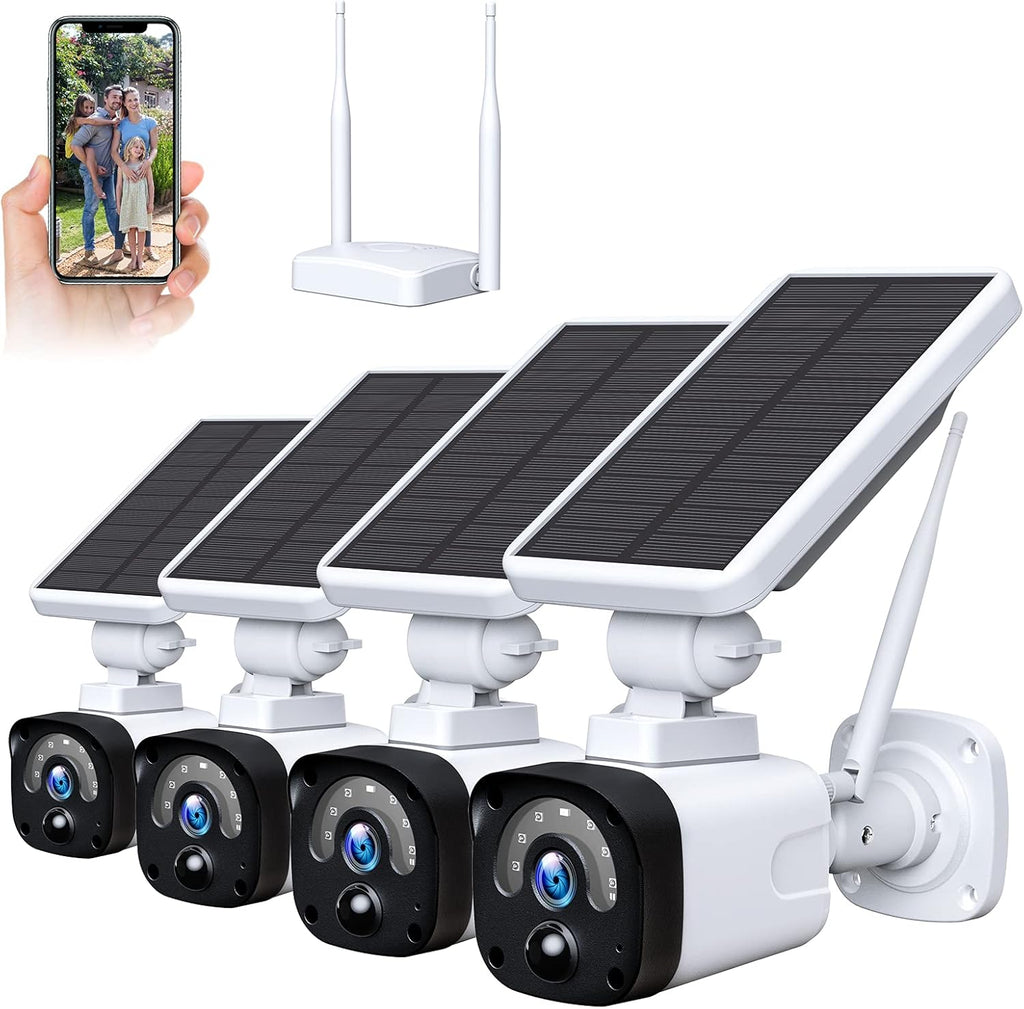 1080P Wireless Solar Security Camera System with Base Station & 3 Cameras Y8158