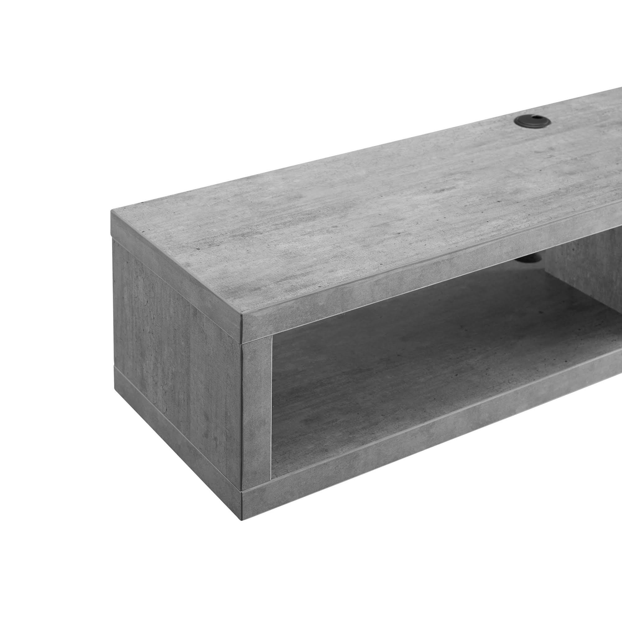 Stone Gray Wall Mounted Wood Media Console N4749