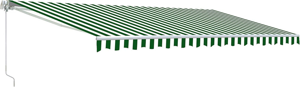 Blue and White Striped Retractable Patio Awning 13 x 10 Feet N382253