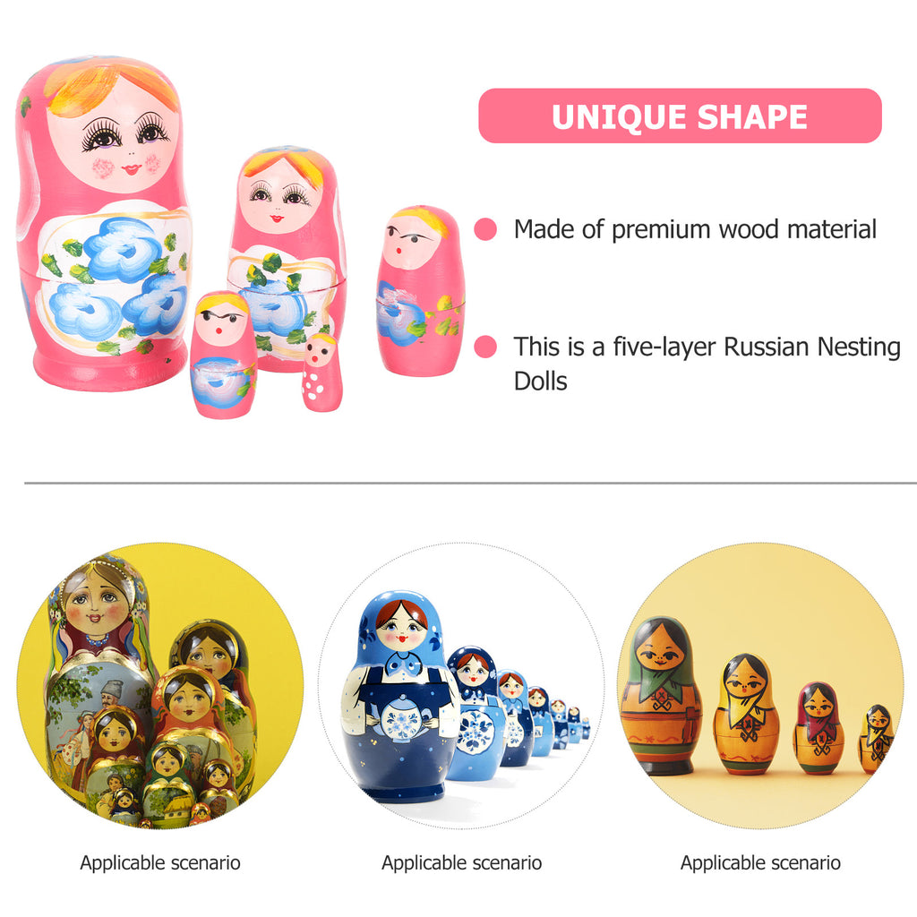 Pink Stackable Matryoshka Dolls K2409