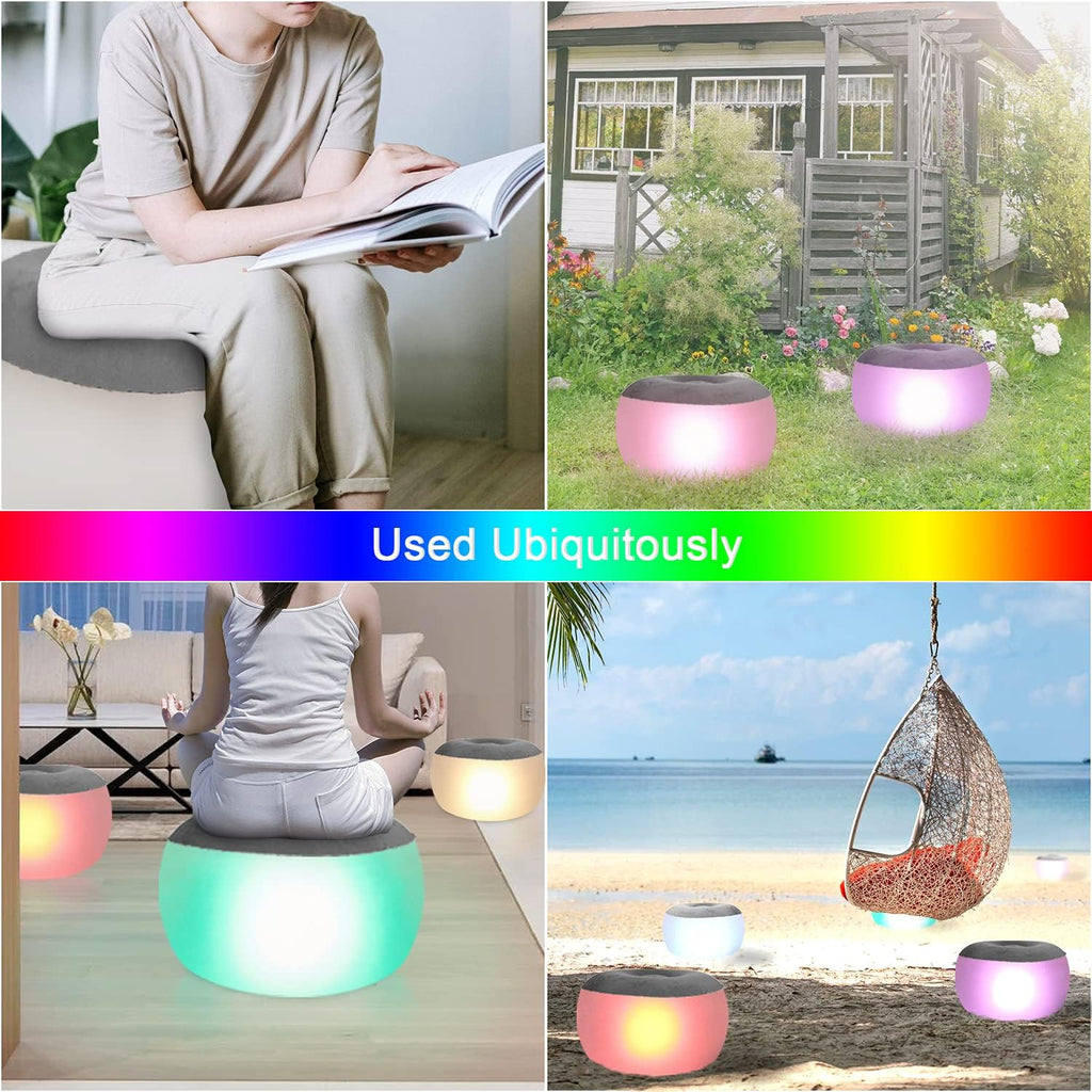 Inflatable LED Chair with Remote and Foot Pump B519