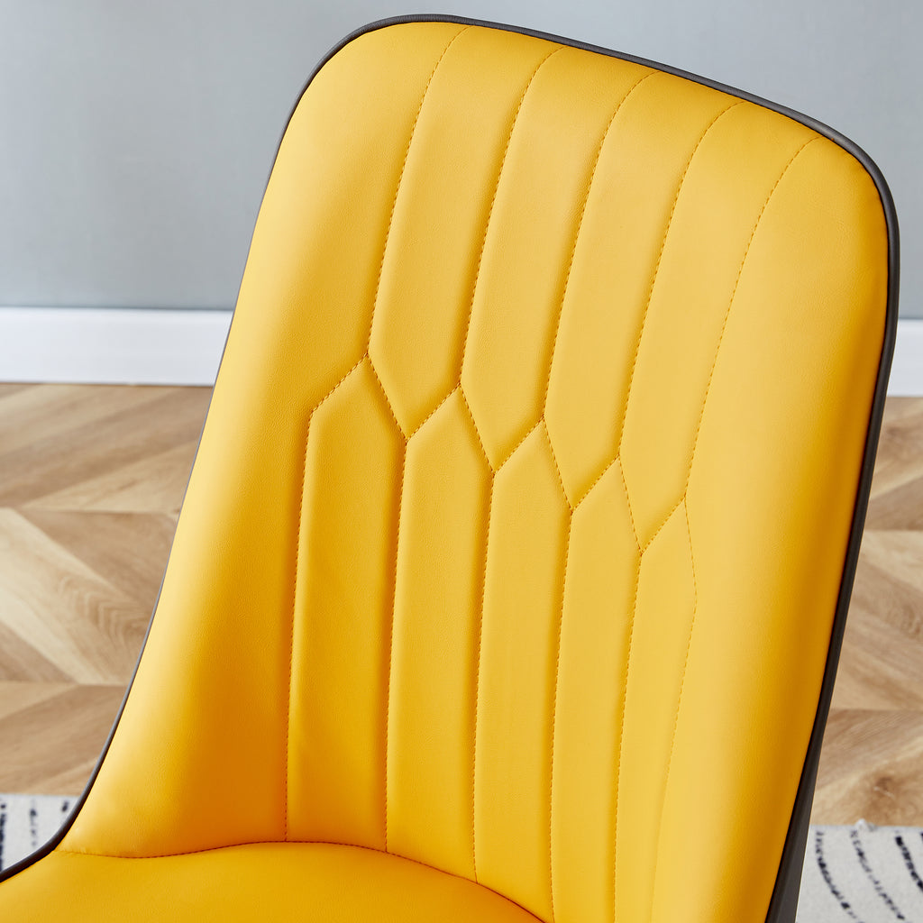 Set of 2 Upholstered Faux Leather Dining Chairs Y760