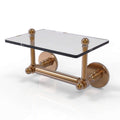 Two Post Toilet Tissue Holder with Glass Shelf Brushed Bronze G59602