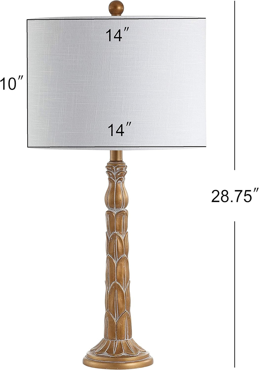 Antique Gold Resin LED Lamp V770