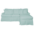 Ocean Blue Sofa with Chaise Slip Cover Only N77802