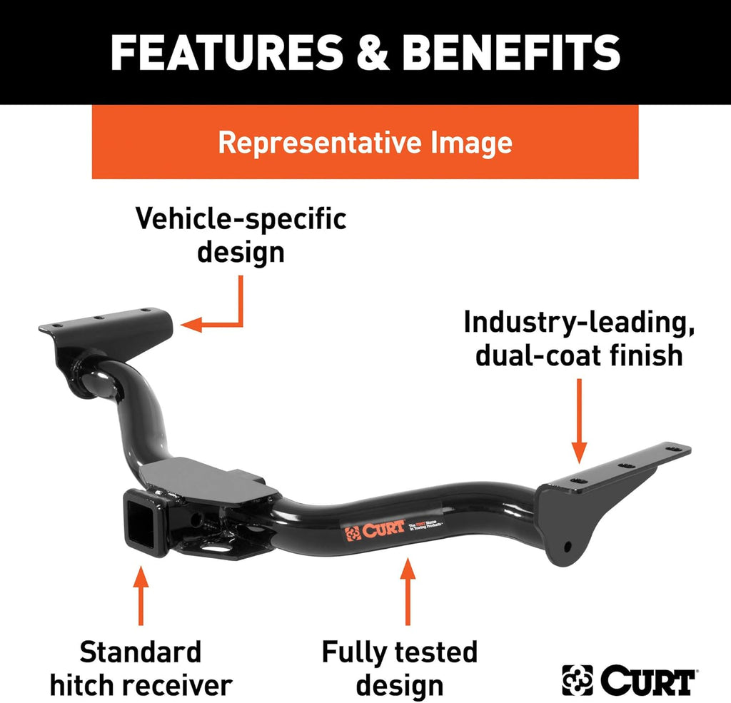 Class 3 Trailer Hitch, 2-Inch Receiver, 5,000 lbs U108