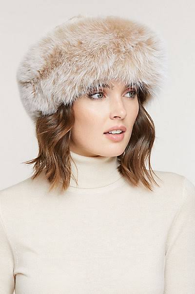 Sheared Mink Fur Cossack Hat with Fox Fur Trim N2284