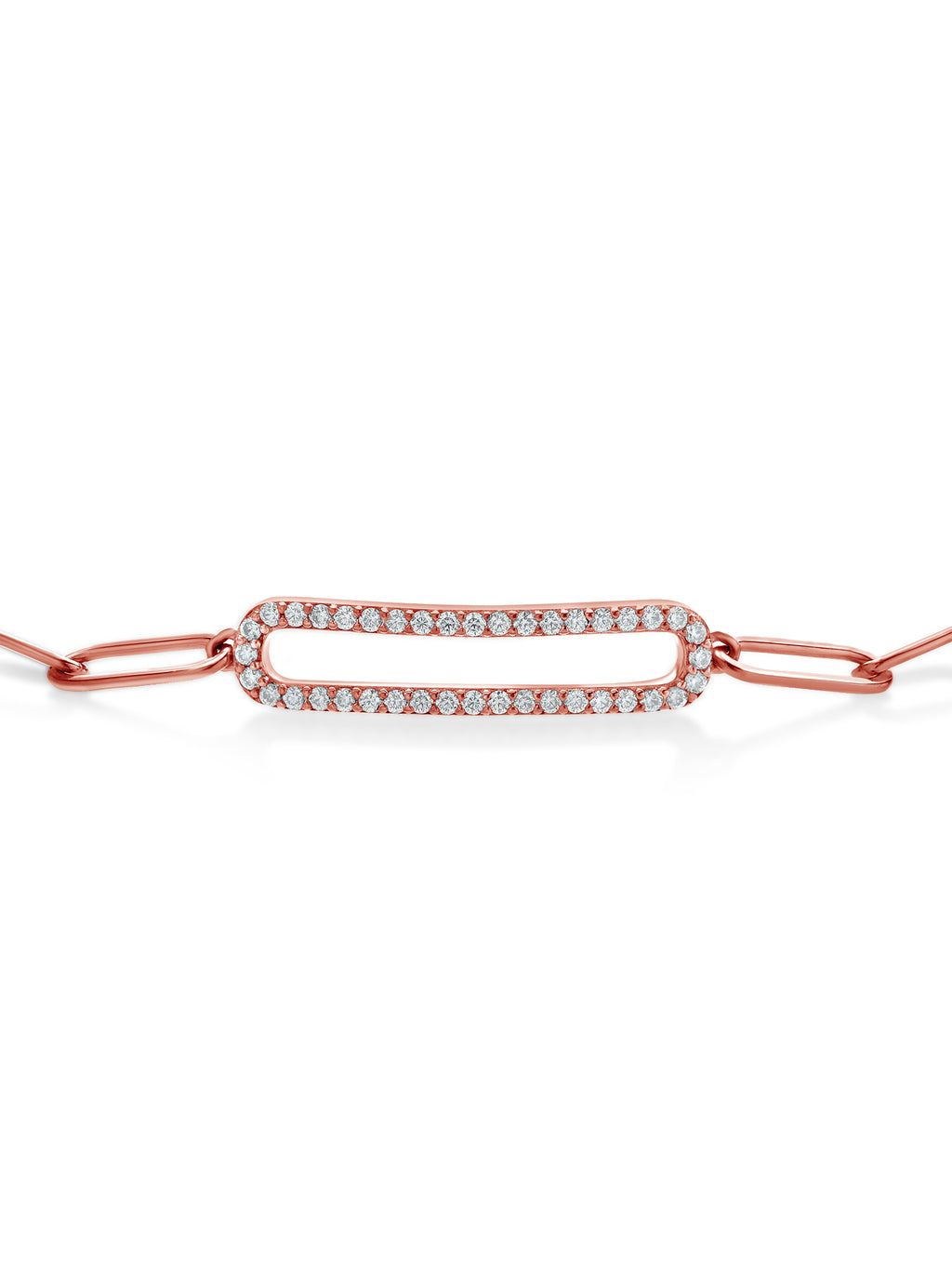 18K Rose Gold Plated Silver Moissanite Tennis Bracelet V4635