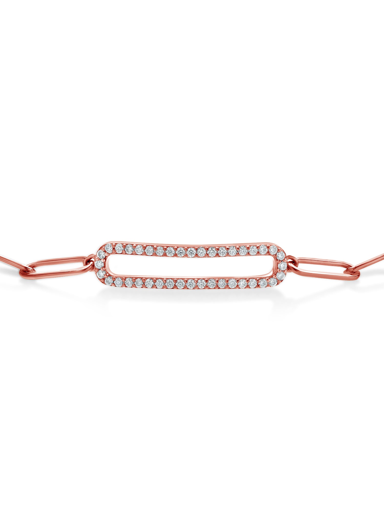 18K Rose Gold Plated Silver Moissanite Tennis Bracelet V4635