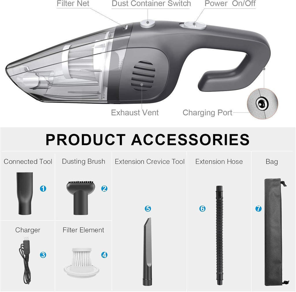 Handheld Vacuum Cordless Wet/Dry 8KPA Suction Pack of 2 C815525