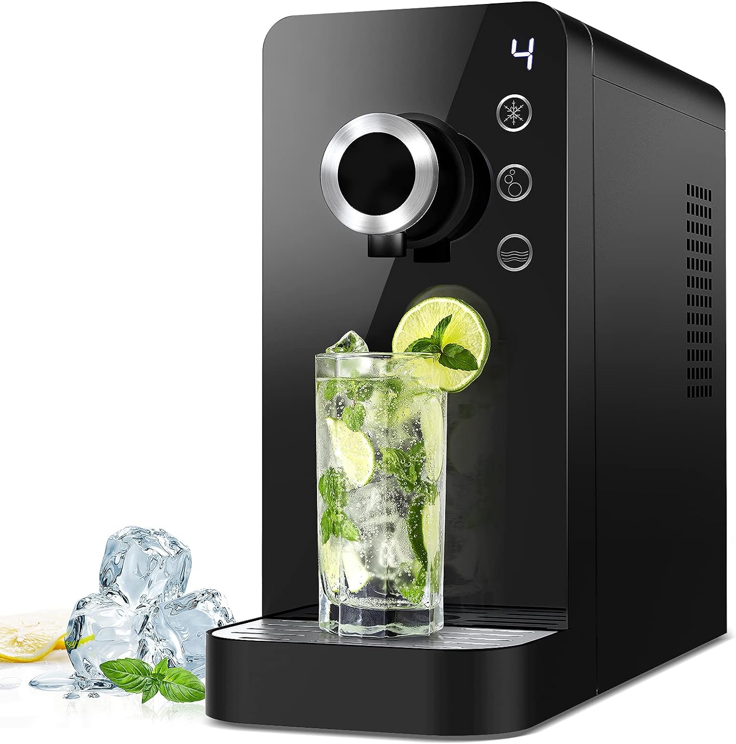 Black Countertop Sparkling Water Maker Q916594