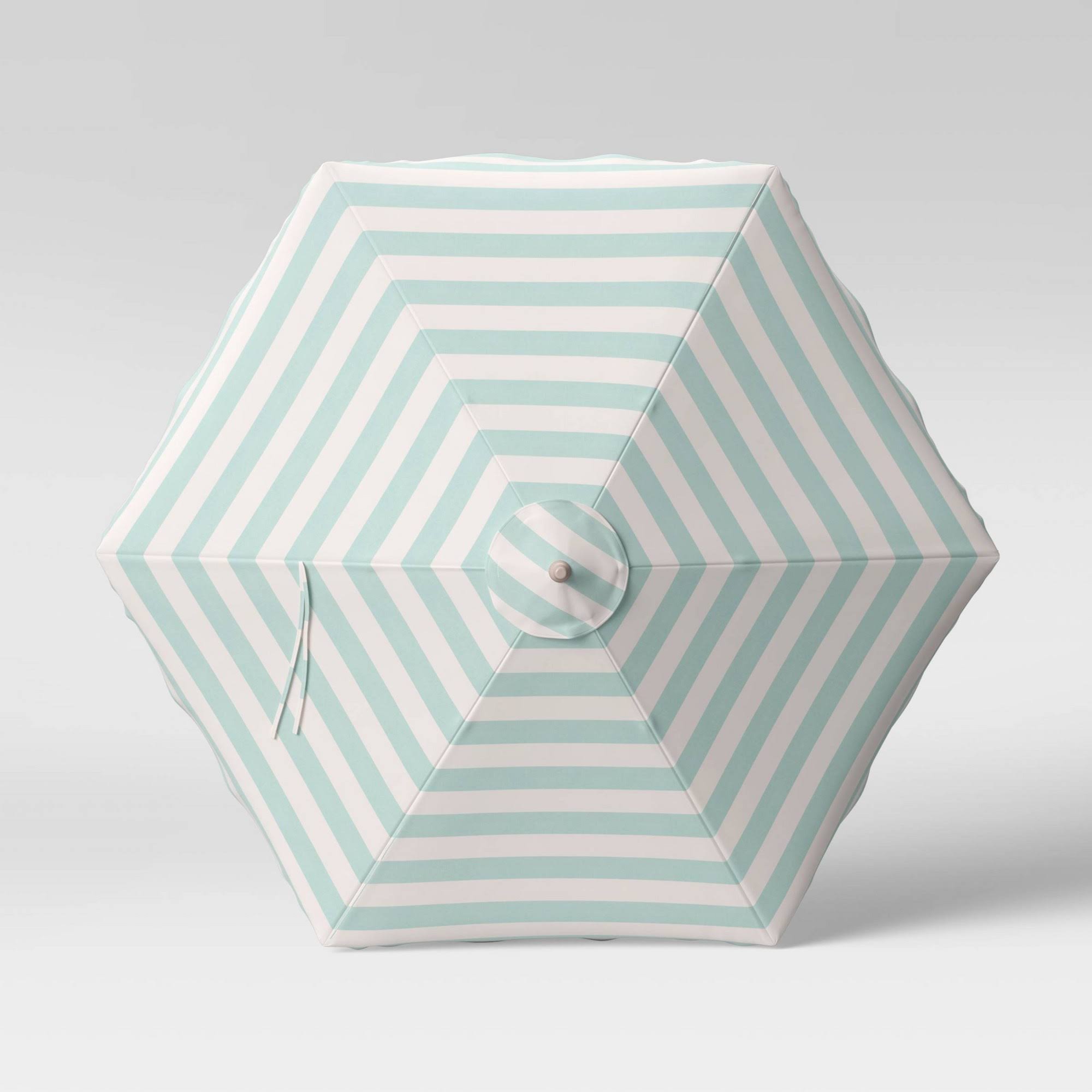Turquoise Round Scalloped Patio Umbrella M198