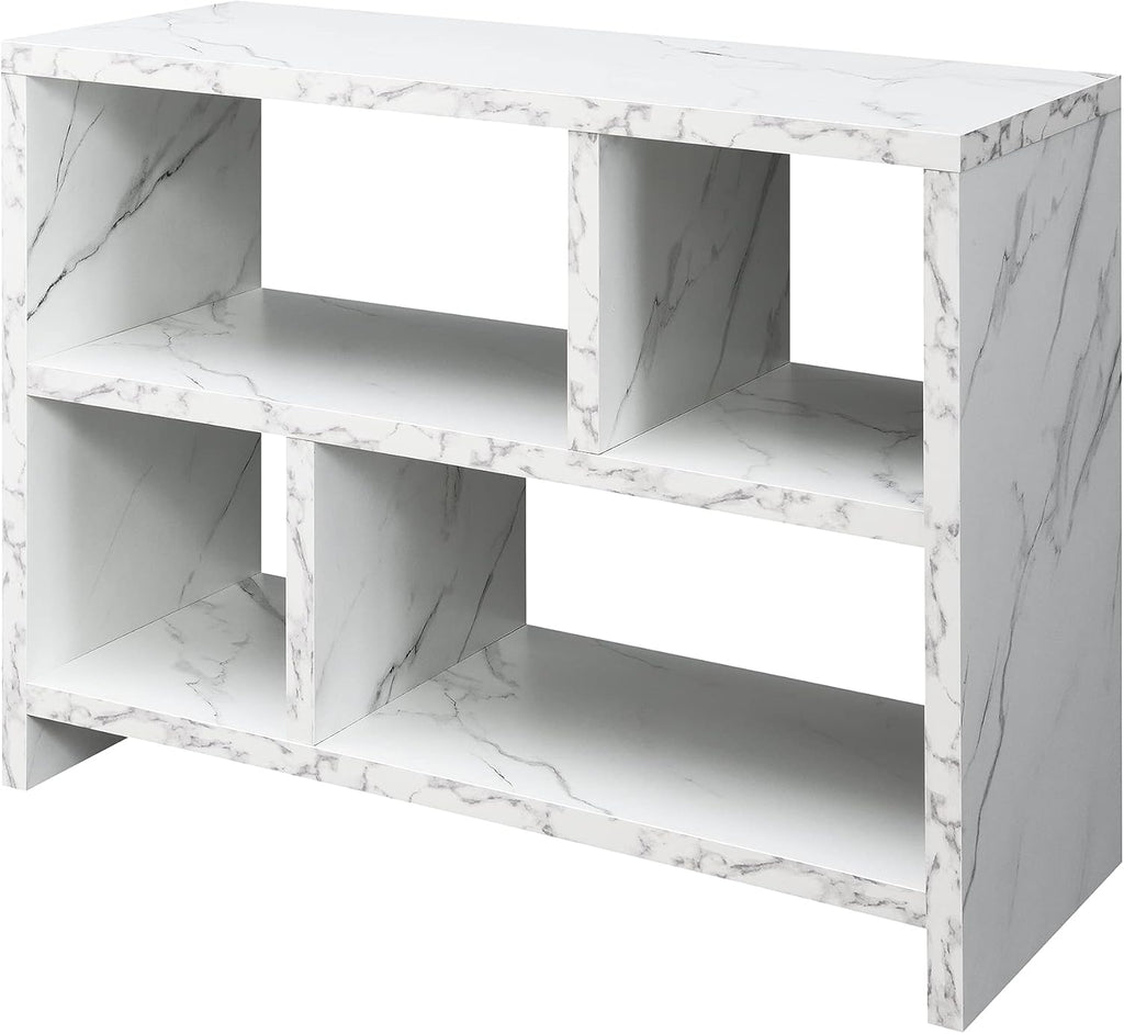 White Console Bookcase F366