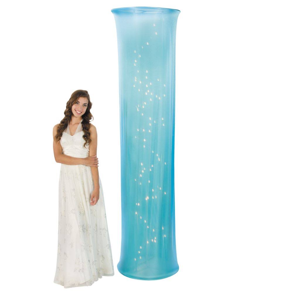Light Blue Fabric Column Party Light 3 pc. W2345