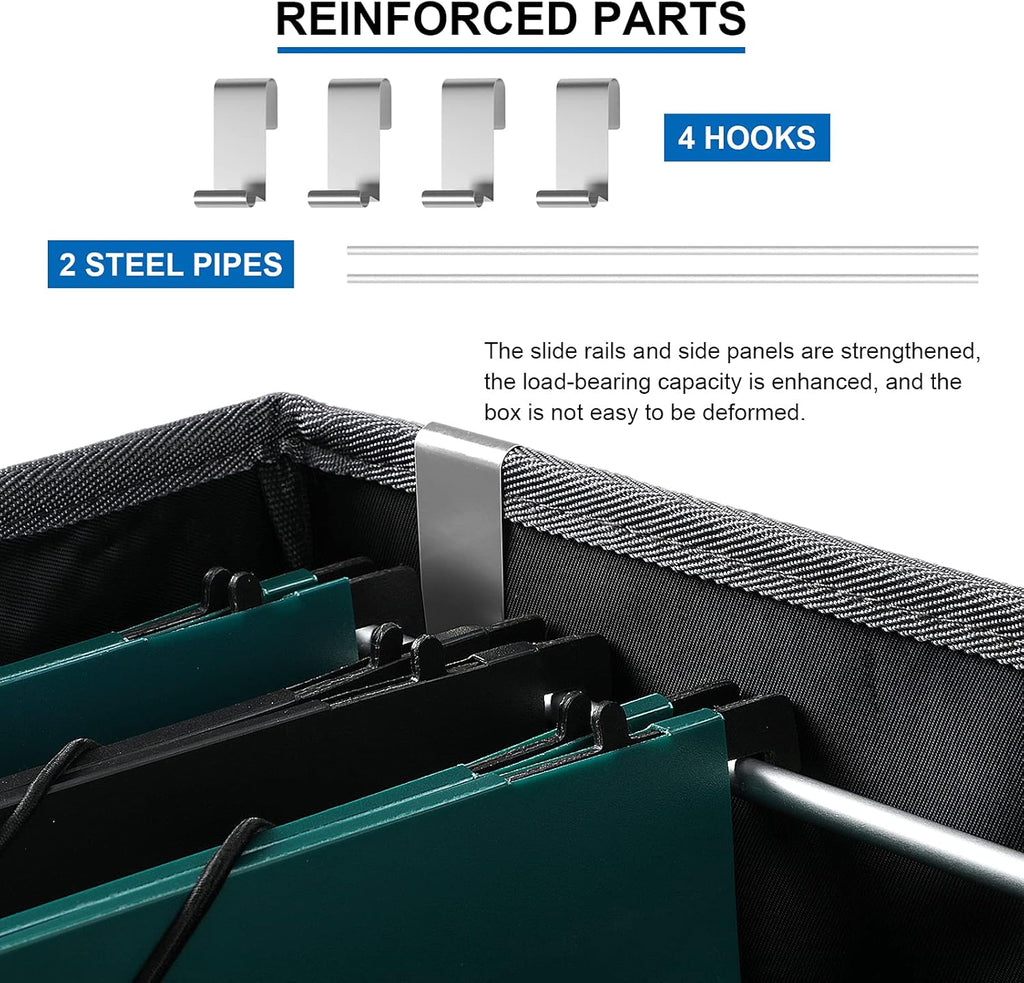 Fireproof Collapsible File Storage Box with Handle Pack of 2 A8938