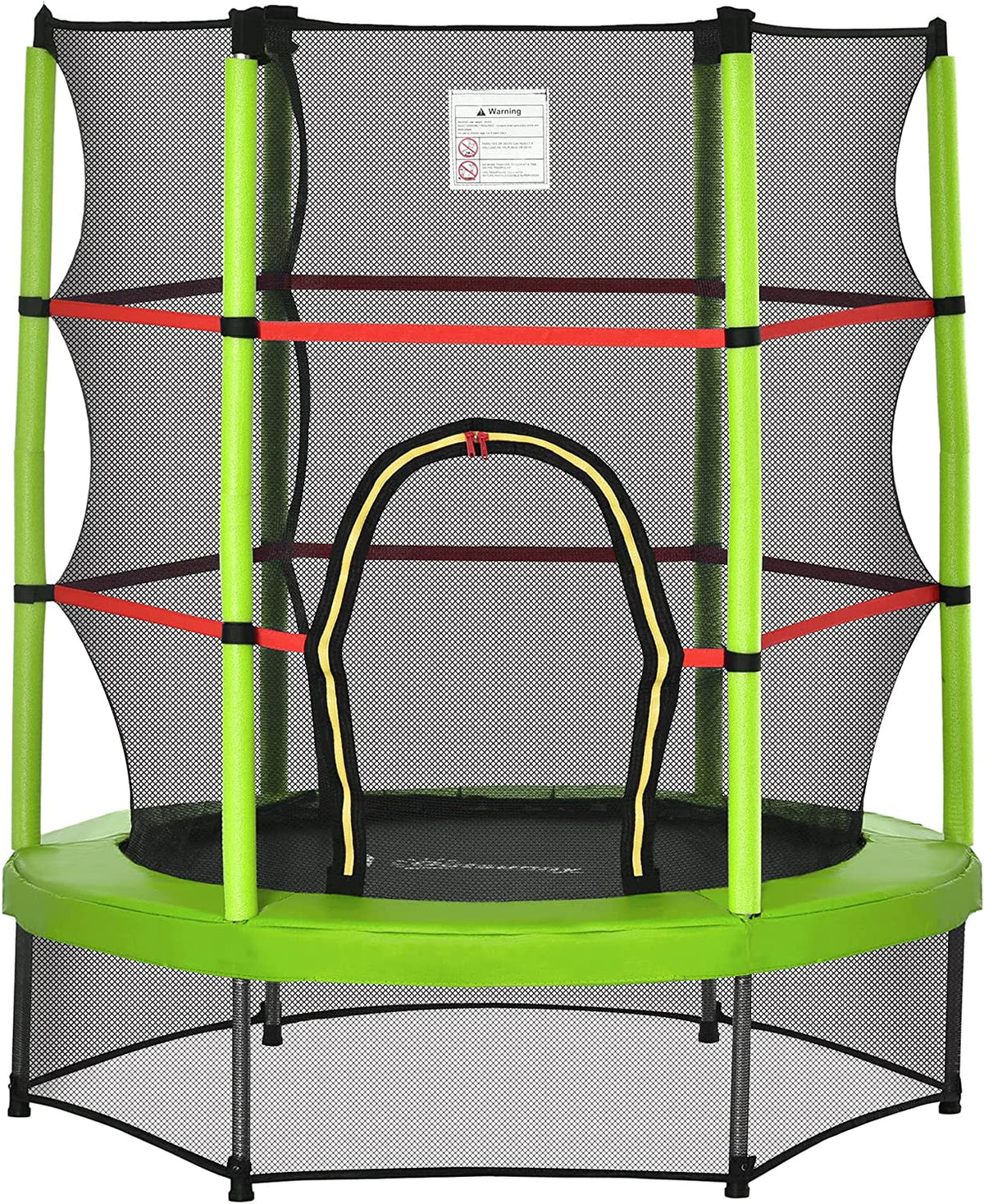 Kids Trampoline with Enclosure Net Steel Frame Indoor Round Bouncer M7300
