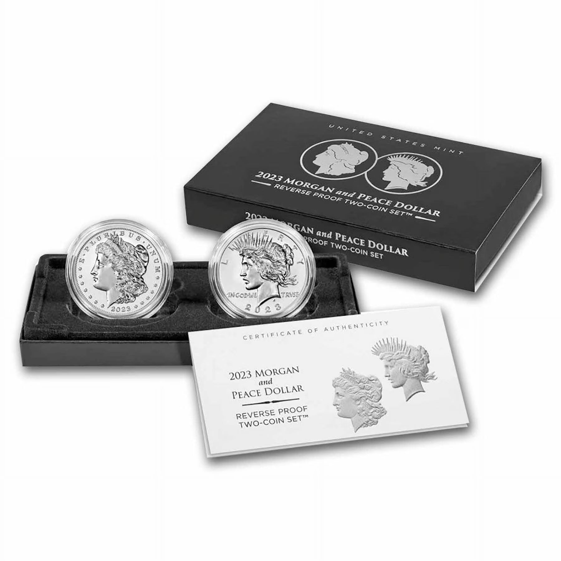 Morgan & Peace Silver Dollar Reverse Proof Set M60141