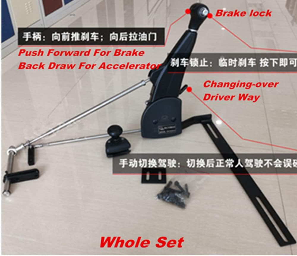 Hand Controls Driving Car Disabled Handicap Aid Equipment Handle Driver Gas Brake Pedals Assist Device Kit Z87023