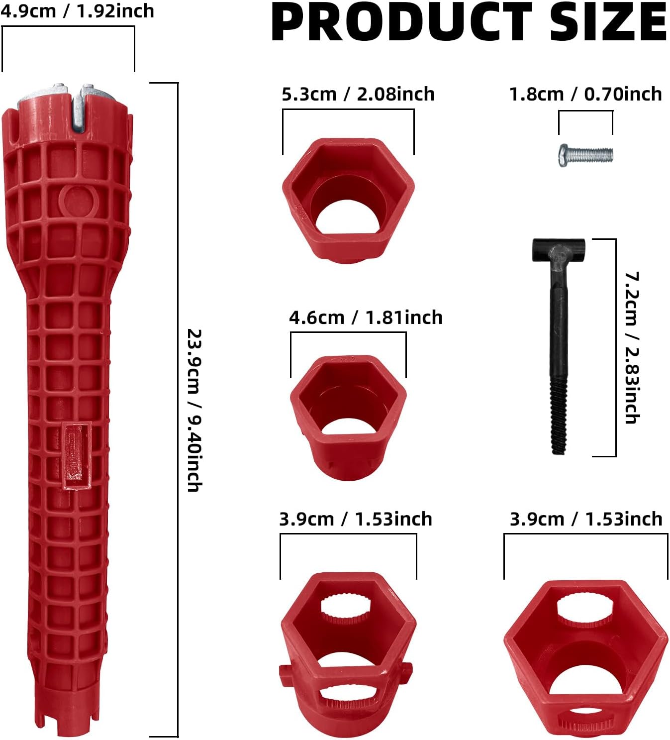2 Pack 14-in-1 Sink Wrench Faucet Installation Tools with Thread Seal Tape A574