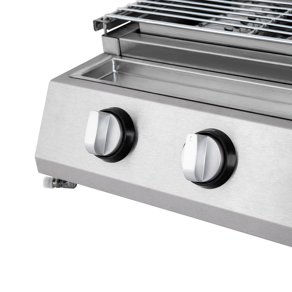4-Burner Portable Propane Gas Grill with Steel Hood D593404