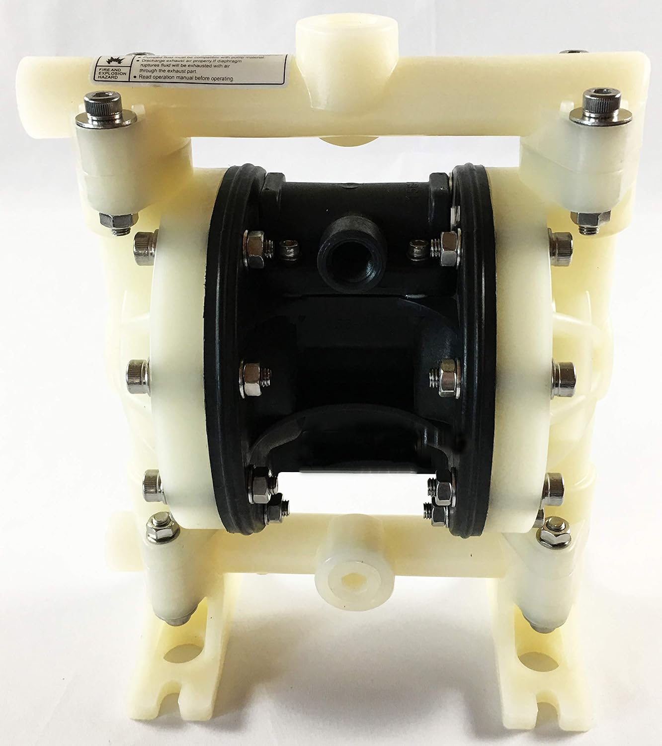 Double Diaphragm Air Pump Chemical Polypropylene 3/8 NPT Inlet/Outlet I2967