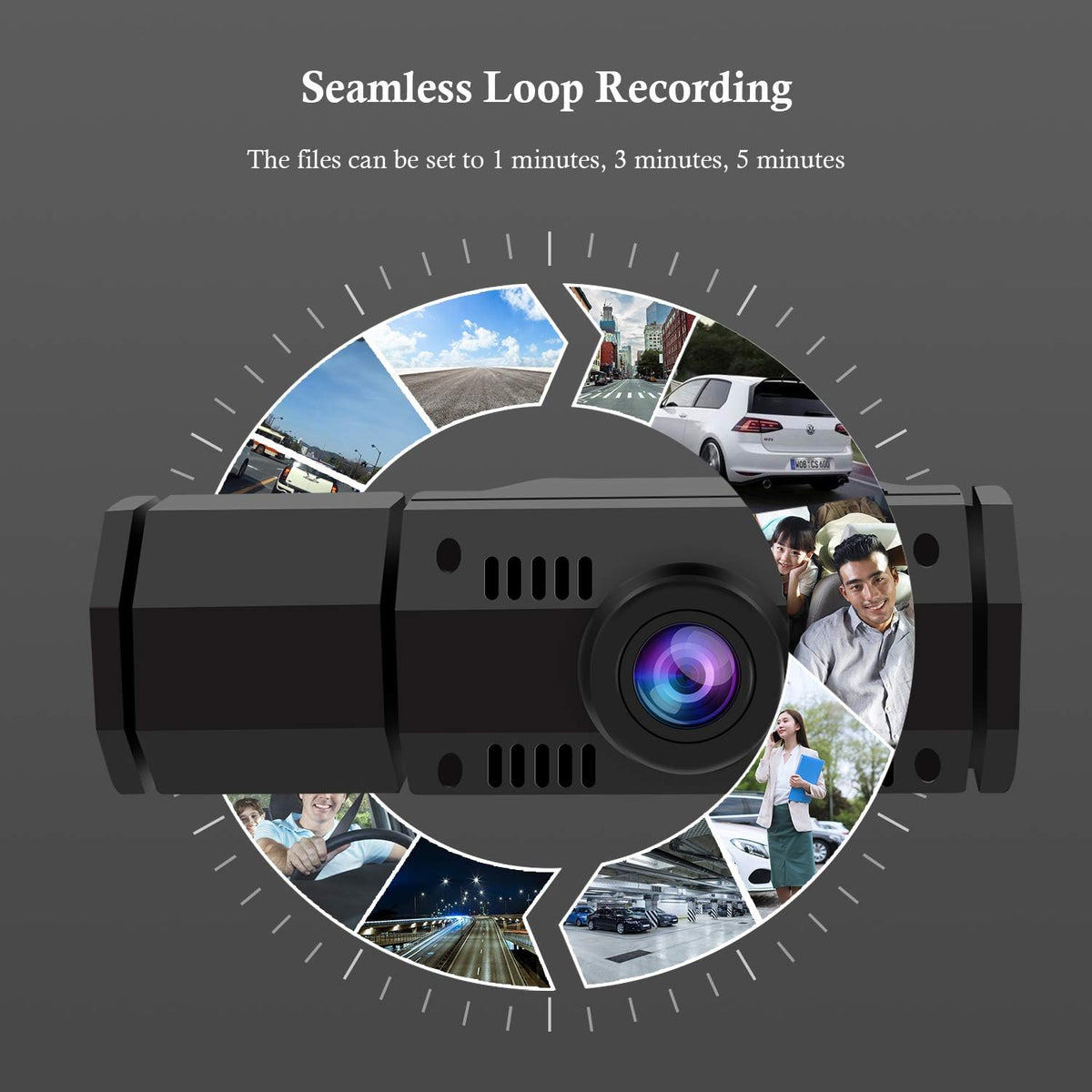Dual Dash Cam FHD 1080P Front and Interior IR Night Vision Pack of 2 Q221319