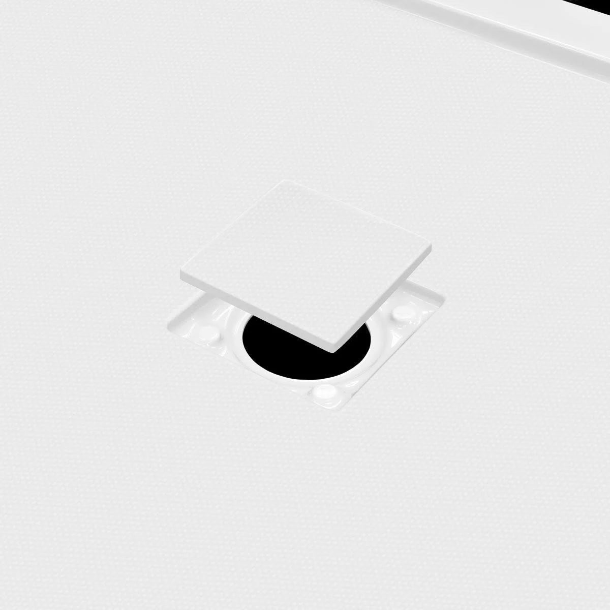 60 x 34 Single Double Threshold Shower Base Pan Center Drain White J577